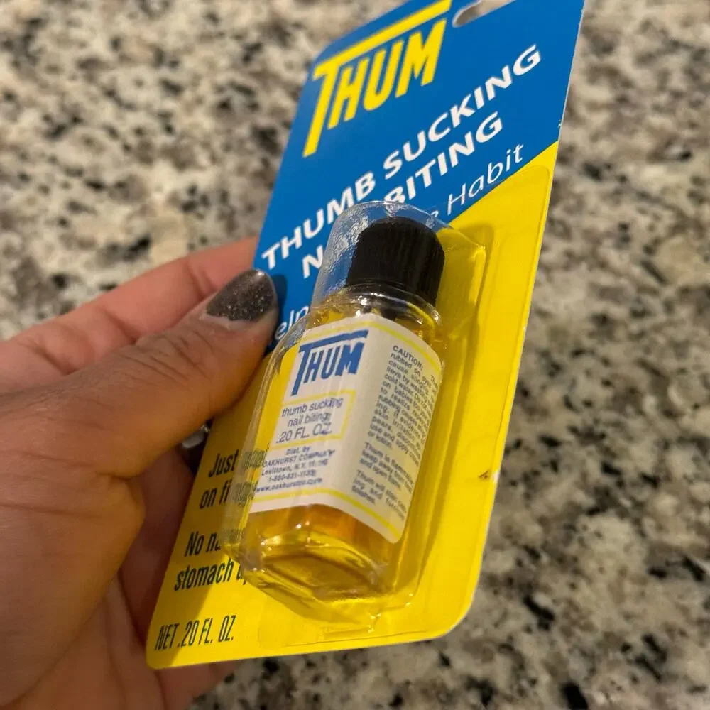 THUM Stop Thumb Sucking Nail Biting Clear Polish Paint‎ .20 Fl. oz. NEW IN BOX